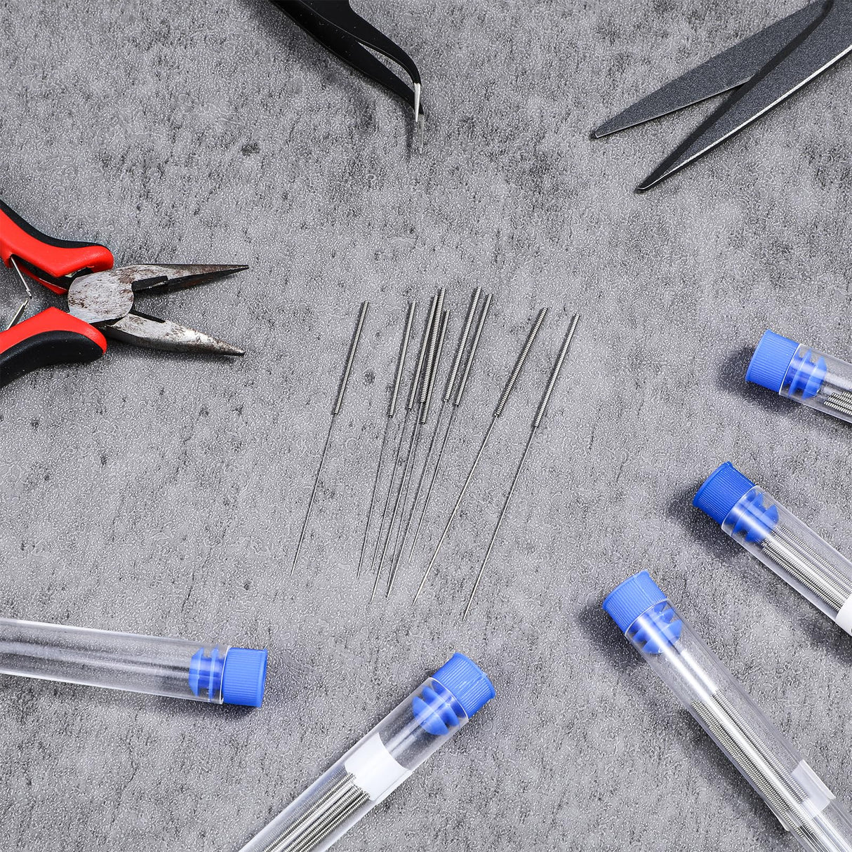 Andibro 50pcs 3D Printer Nozzle Cleaning Kit,0.2/0.25/0.3/0.35/0.4mm Nozzle Needle, Stainless Steel Cleaning Needles 3D Printer Nozzle Cleaner for 3D Printer Accessory (0.2/0.25/0.3/0.35/0.4mm) Andibro