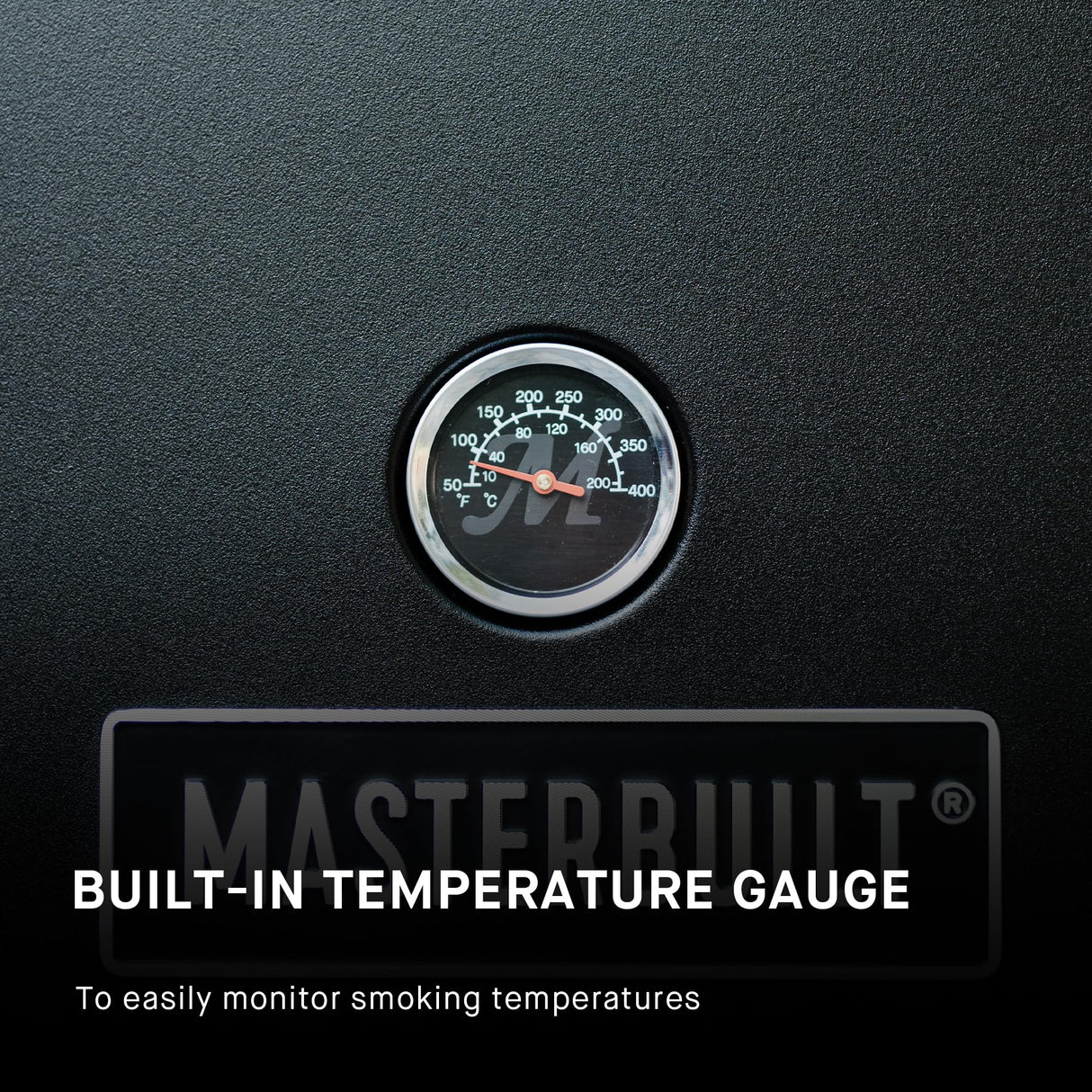 Masterbuilt® 30-inch Electric Vertical BBQ Smoker with Analog Temperature Control, Chrome Smoking Racks and 535 Cooking Square Inches in Black, Model MB20070210 Masterbuilt