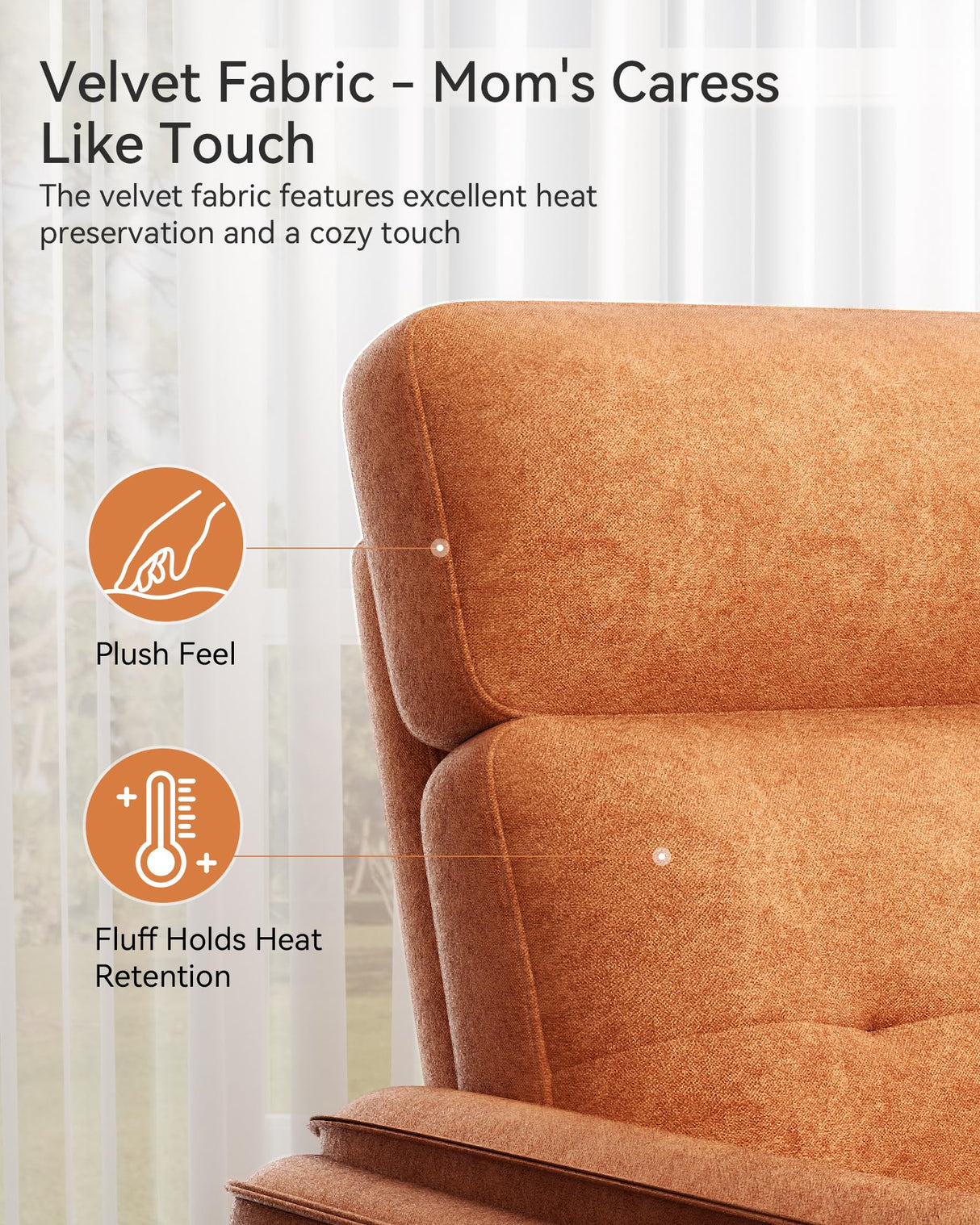 Susalt Power Recliner Chair with Adjustable Backrest Footrest, Ultra-Comfy Velvet Reclining Chair with Overstuffed Arms & Lumbar Support USB Port for Living Room Bedroom, Tool-Less (Brown) Susalt