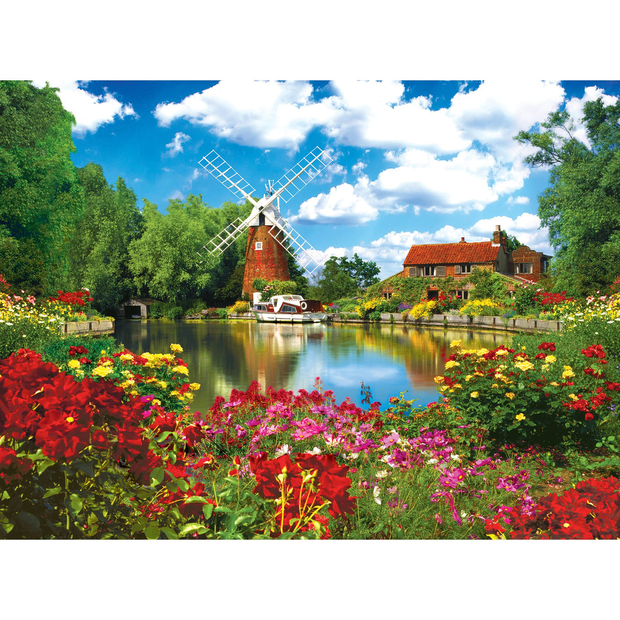 RoseArt - Kodak Premium - Hunsett Mill and The River Ant, Norfolk, England - 1000 Piece Jigsaw Puzzle for Adults RoseArt