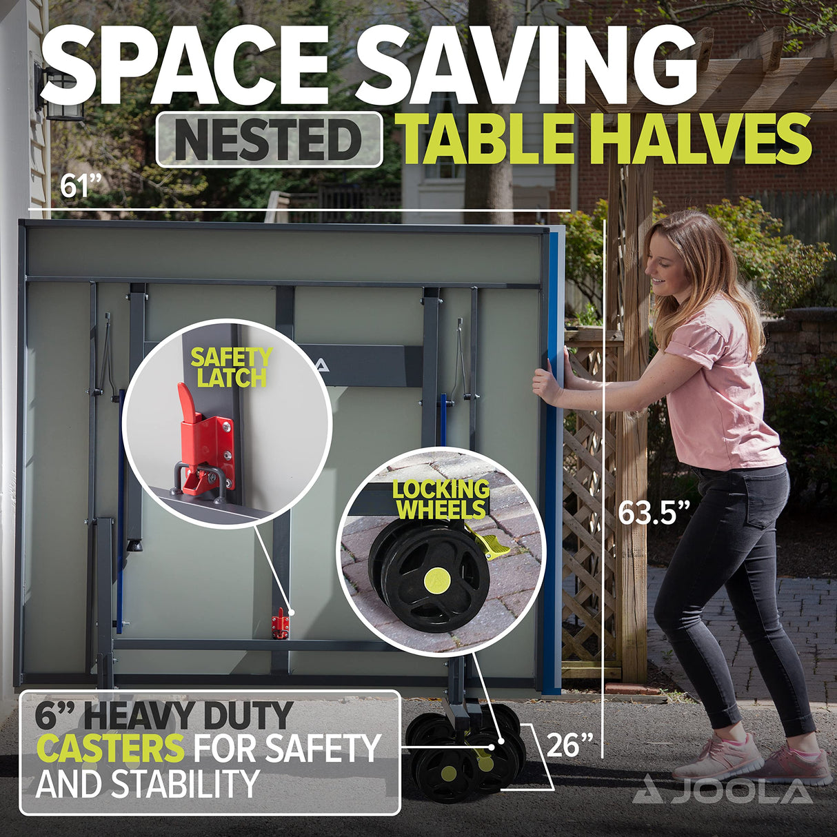 JOOLA Nova Pro Plus Indoor/Outdoor Table Tennis Table with Weatherproof JOOLA