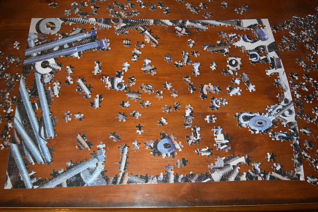 1000 Piece Jigsaw Puzzle for Adults - It's Nutz and Bolts and Hardware - Extreme Puzzle Difficult Challenging 1000 Piece Puzzle Fun for The Whole Family. Difficult Puzzles for Adults Parachute Puzzles