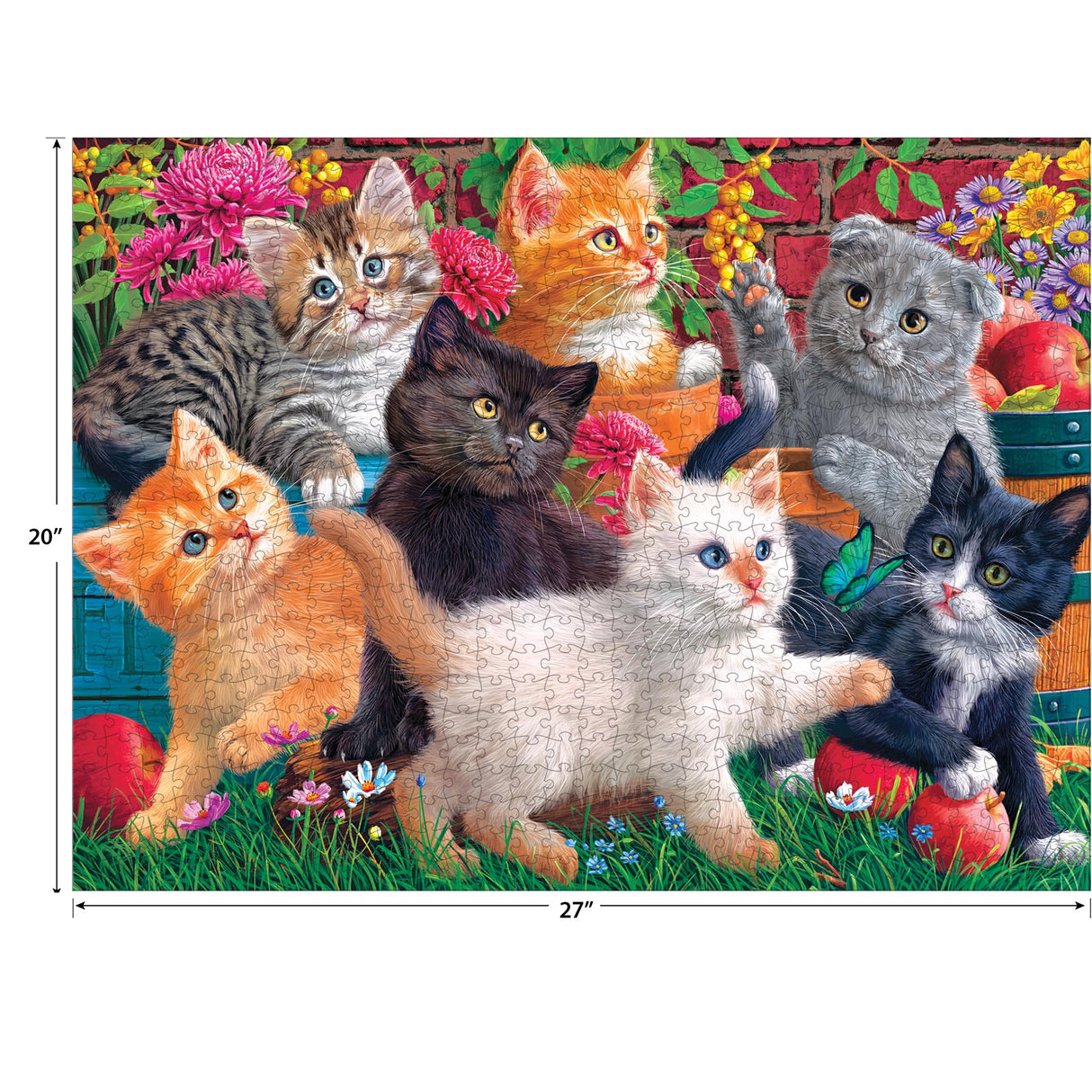 RoseArt - Fancy Cats - Kittens at Play - 750 Piece Jigsaw Puzzle for Adults RoseArt