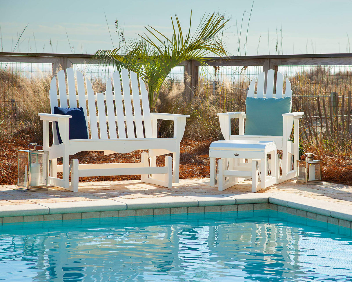 POLYWOOD® Classic Adirondack Glider, Slate Grey Polywood