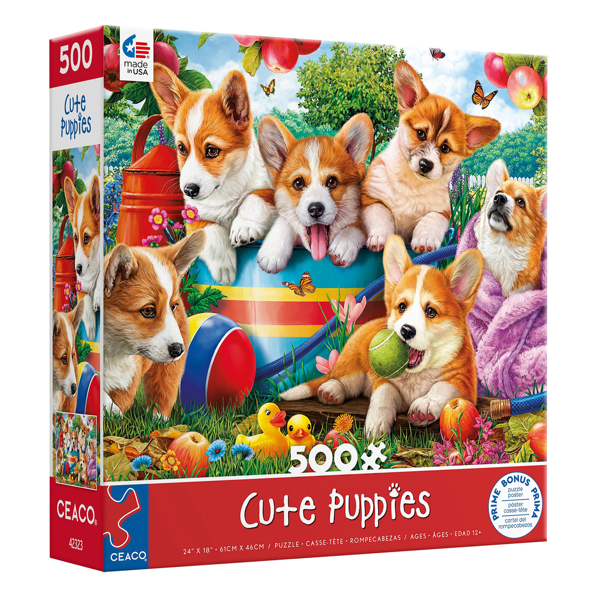 Ceaco - Cute Puppies - 500 Piece Jigsaw Puzzle Ceaco