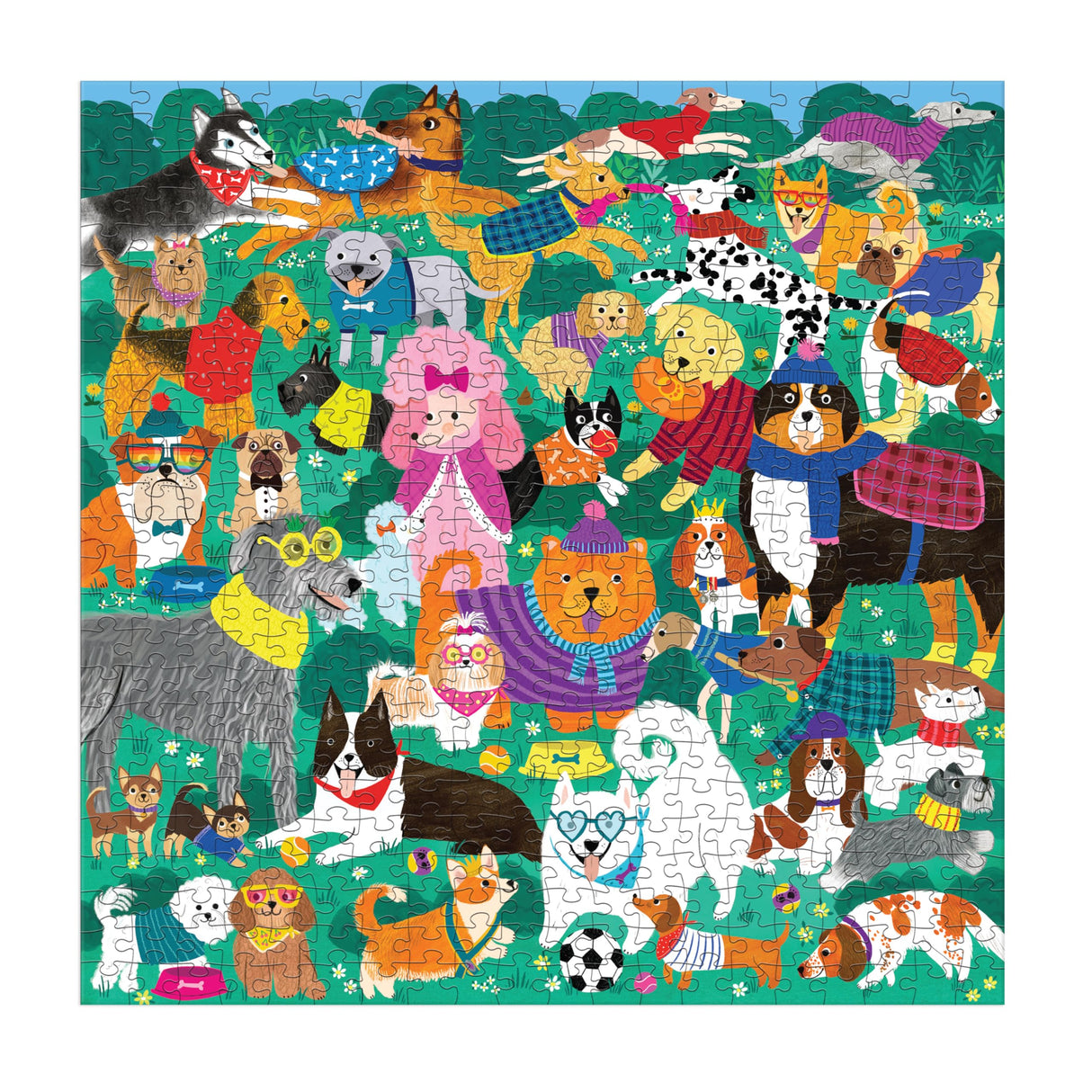 Mudpuppy Doggone Days β 500 Piece Family Puzzle with Colorful and Fun Illustrations of A Busy Dog Park Scene for Children Ages 8 and Up Mudpuppy