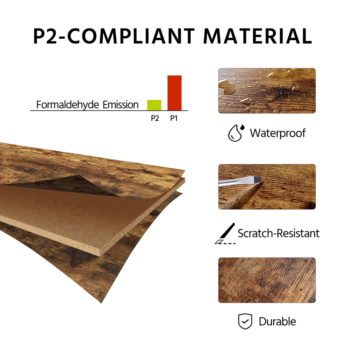 Yaheetech TV Stand for Living Room, Industrial Entertainment Center for 65 Inch TV, Rustic TV Console Stand with Storage Cabinets Wood and Metal, Rustic Brown Yaheetech