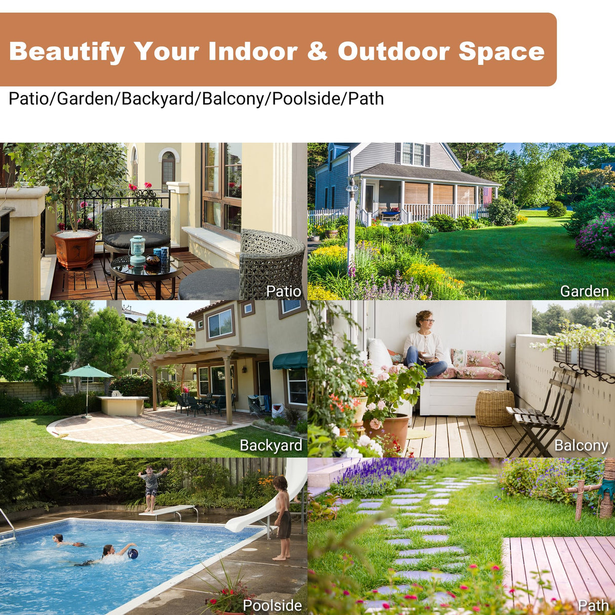 PrimeZone 54 PCS FSC Certified Acacia Wood Interlocking Deck Tiles - 12" x 12" Waterproof Indoor Outdoor Patio Flooring Decking Tiles for Balcony, Backyard & Poolside, All Weather Use, Natural Wood PrimeZone