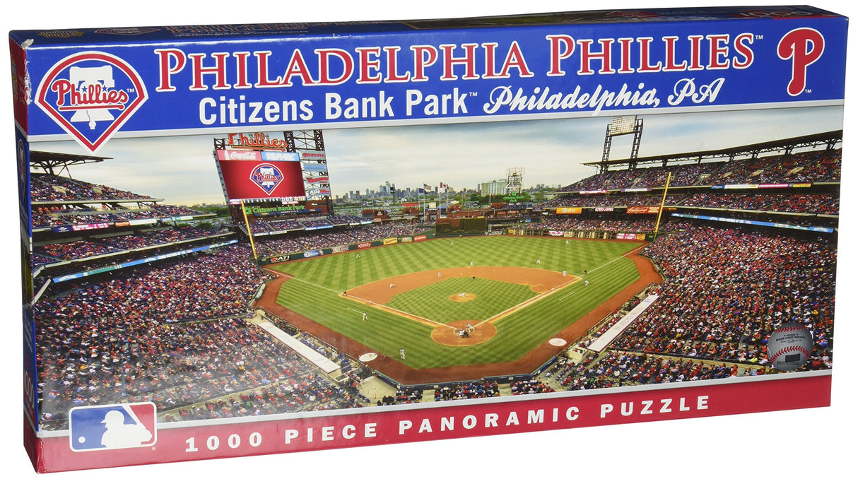 MasterPieces MLB Philadelphia Phillies Stadium Panoramic Jigsaw Puzzle, Citizens Bank Park, 1000 Pieces Masterpieces
