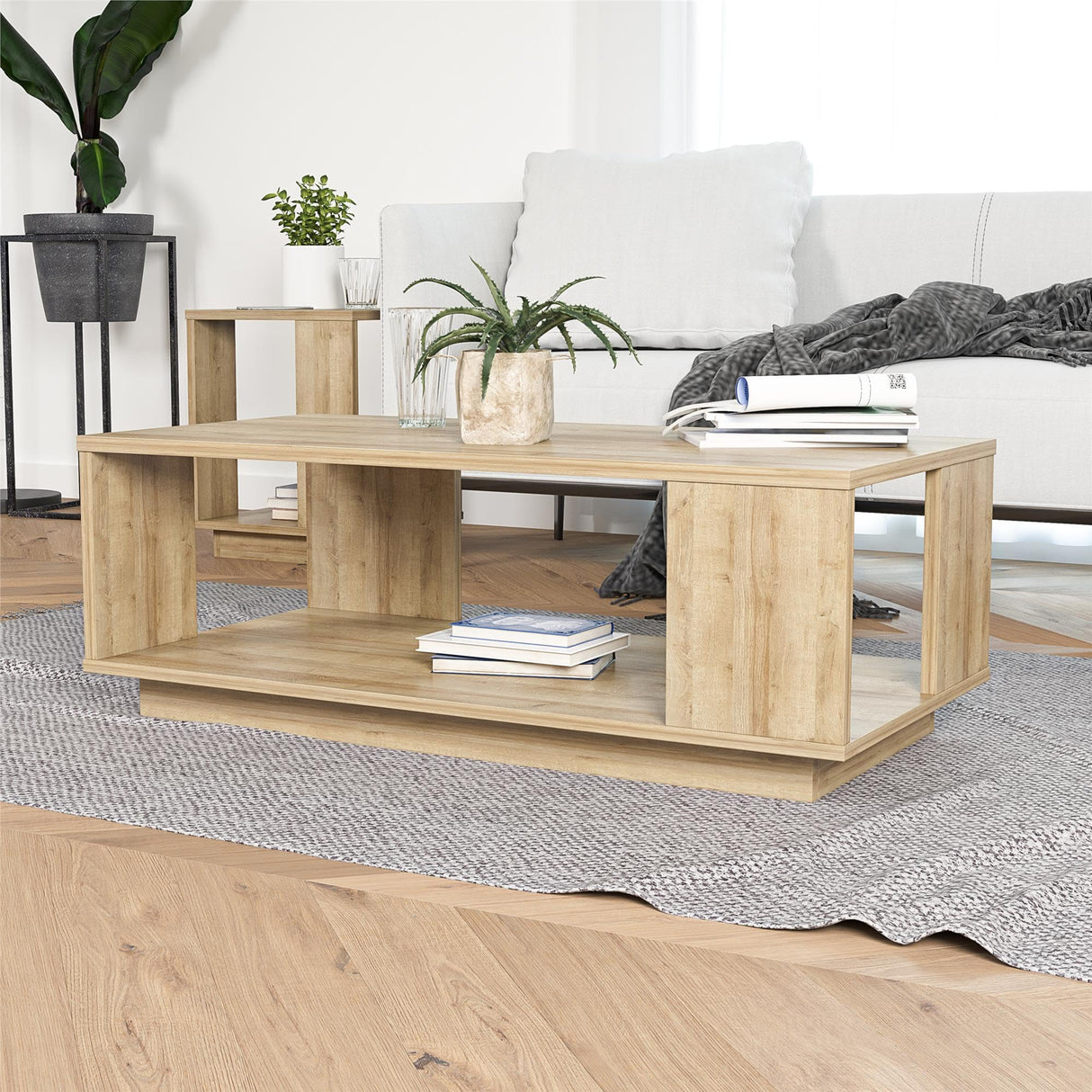 Ameriwood Home Knowle Contemporary Rectangle Coffee Table, Natural Ameriwood Home