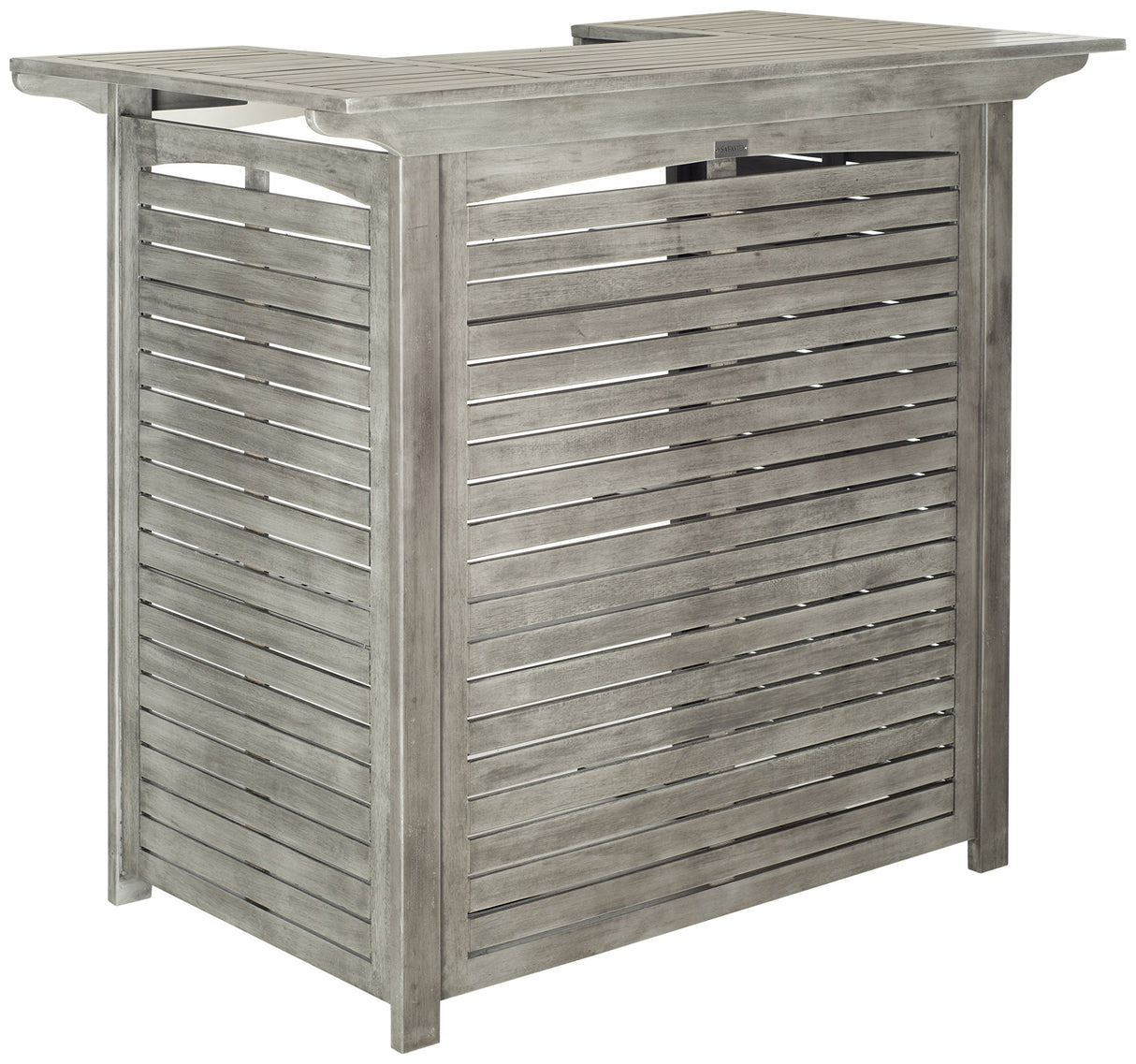Safavieh Outdoor Living Collection Monterey Washed Bar Table, Grey Safavieh