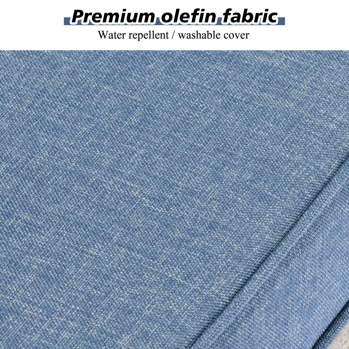 HOOOWOOO 13 Piece Modular Patio Outdoor Sectional Furniture Set with Gas Propane Fire Pit Table,Wicker Conversation Sofa Set,Out Door Couch Set with Wide Arm Outside(Denim Blue) HOOOWOOO