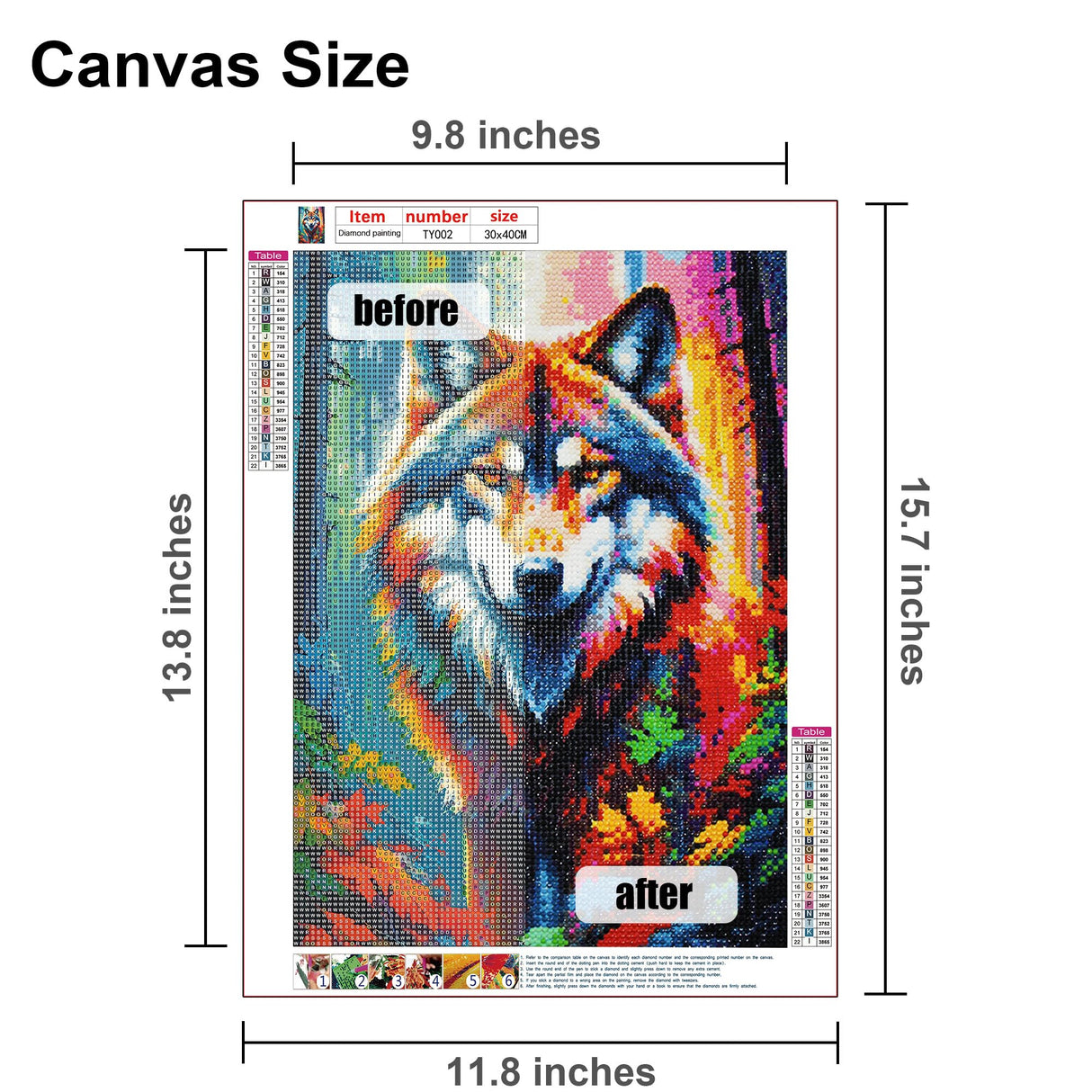 UiSdfuy Diamond Art Kits Crafts DIY 5D Diamond Art Packs Kits Full for Adults Beginner,Home Wall Decoration Gift 11.8x15.7inch (6 Pack Wild Animal) UiSdfuy
