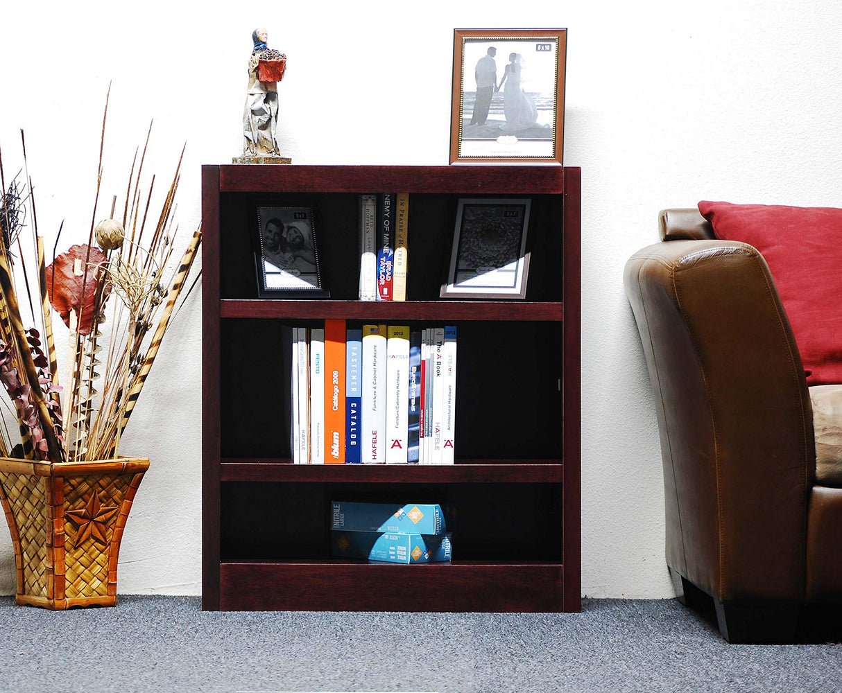 Midas Cherry Finish Three-Shelf Bookcase by Concepts In Wood Concepts In Wood