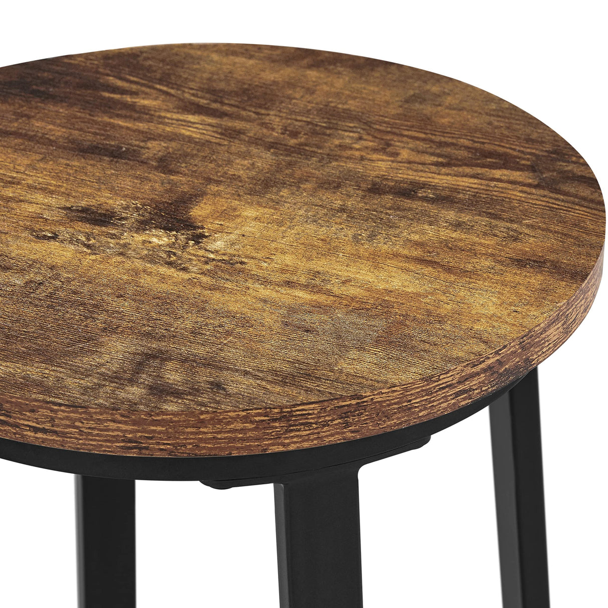 Yaheetech 29.5 inch Bar Stools Set of 2 Bar Height Stools Industrial Tall Bar Chair Round Backless Counter Stools with Metal Legs for Dining Room/Living Room/Kitchen Counter Rustic Brown Yaheetech