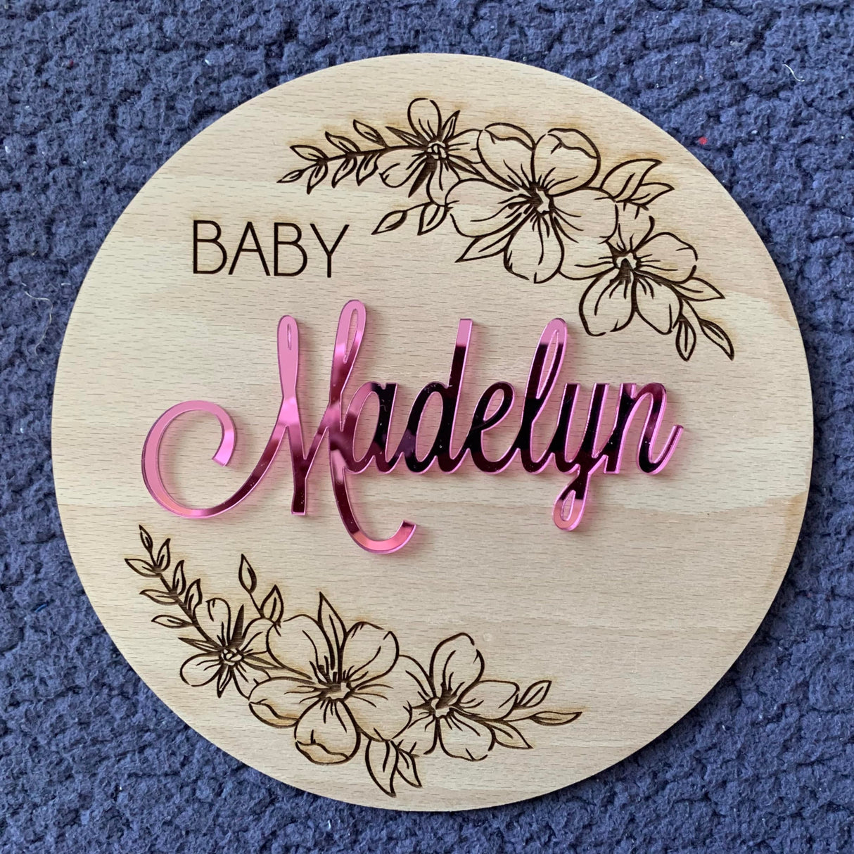 Personalized Baby Announcement Sign, Birth Announcement Sign, Custom Baby Name, Baby Birth Stats, Wood Sign for Name Reveal, Baby Sign for Hospital, FranJohnsonHouse