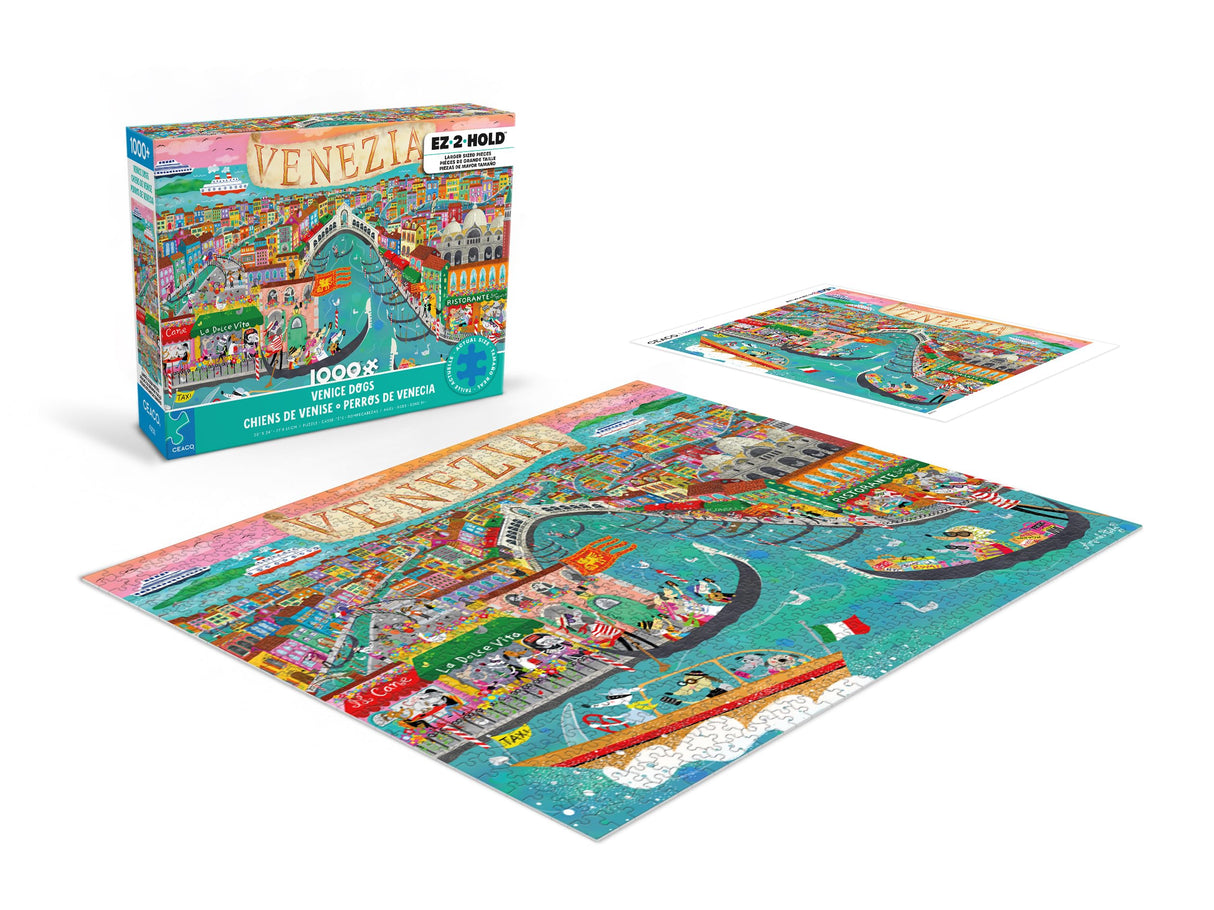 Ceaco - Venice Dogs - 1000 Larger Sized Piece Jigsaw Puzzle Ceaco