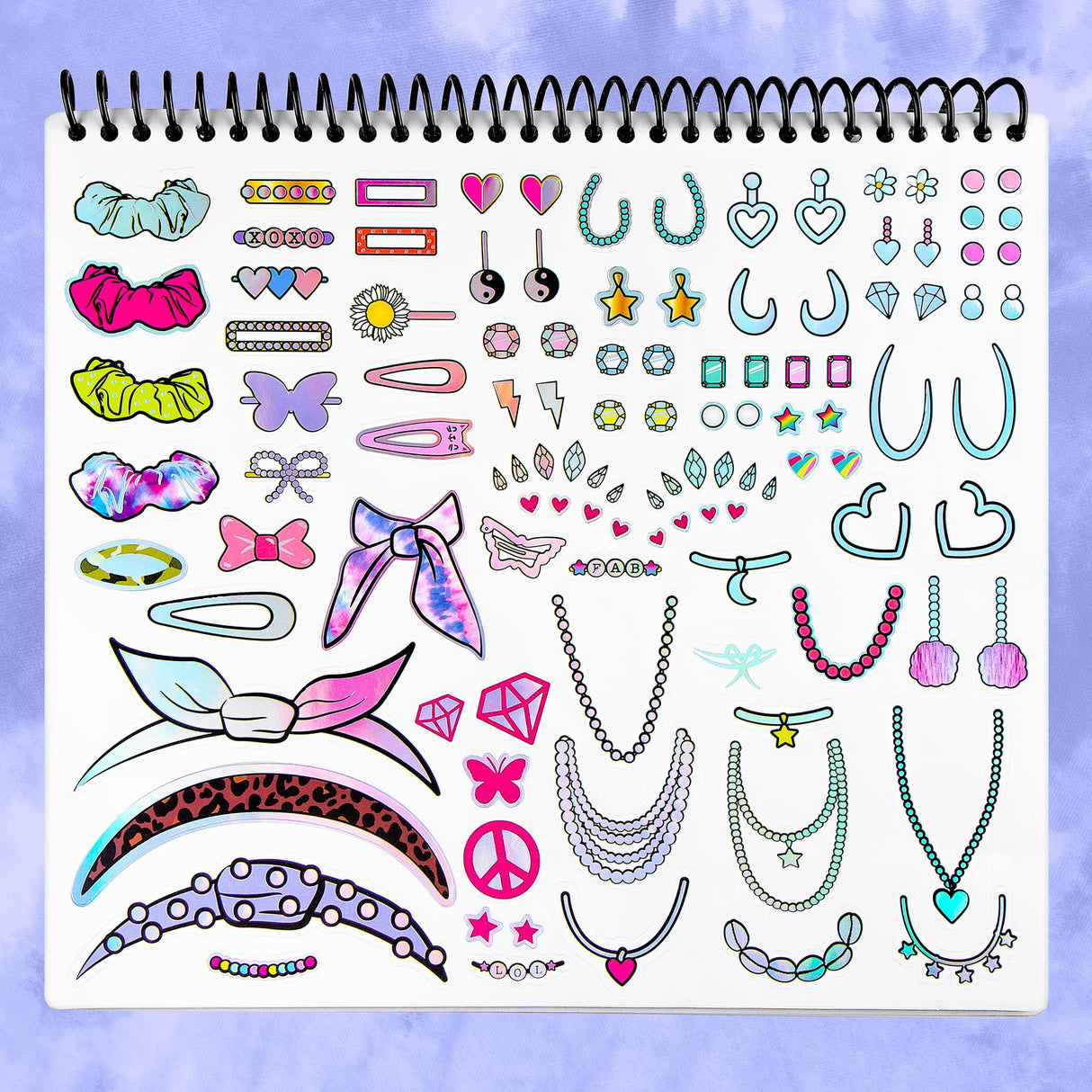 Fashion Angels Make-up & Hair Design Sketch Portfolio (11452) Sketchbook for Beginners, Sketchbook with Stencils and Stickers for Ages 6 and Up Fashion Angels