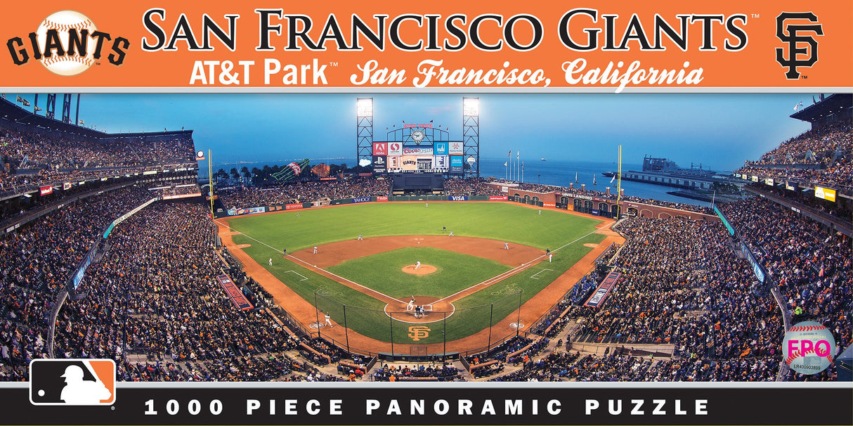 MasterPieces MLB San Francisco Giants Stadium Panoramic Jigsaw Puzzle, AT&T Park, 1000 Pieces Masterpieces