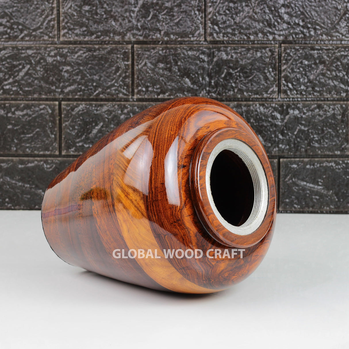 Rosewood Handmade Cremation Urn | Unique Design Turn Wood Adult Ash - Male & Female Ashes | Premium Quality Human Urns | Natural Wood Urn (Large) Generic
