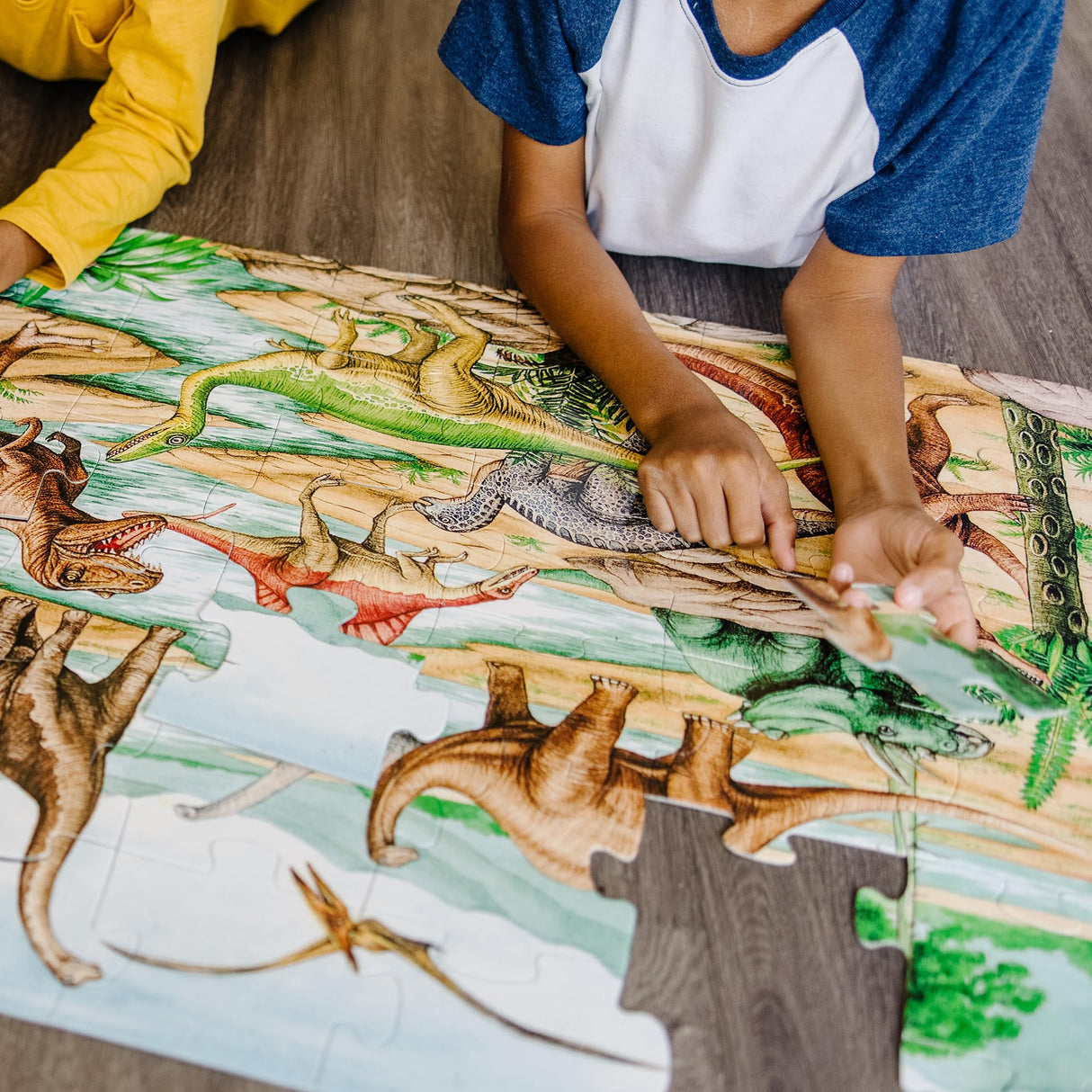 Melissa & Doug Dinosaurs Floor Puzzle - 48 Pieces (2 Feet x 3 Feet Assembled) - FSC Certified Melissa & Doug