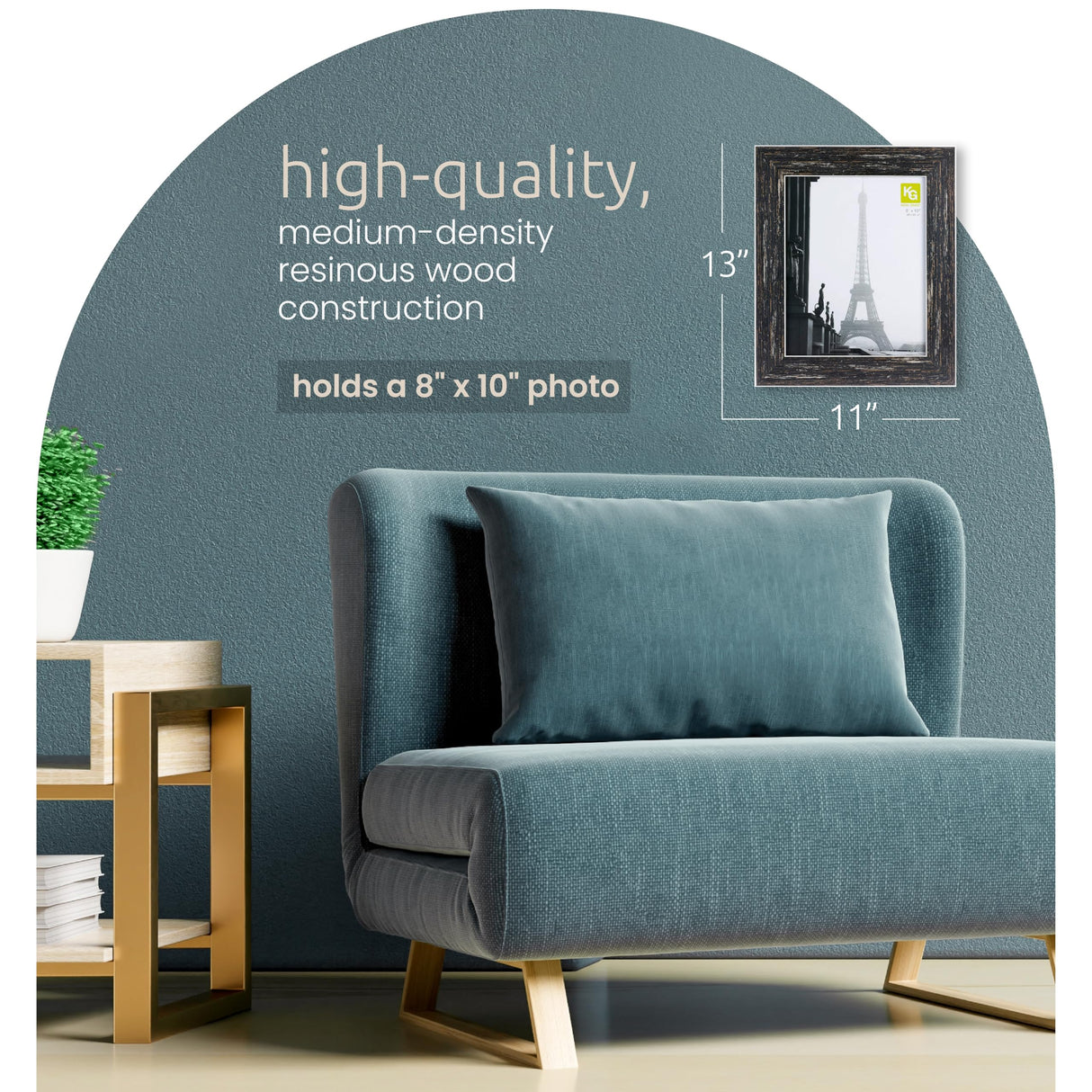 kieragrace - PH44005-1 Farmhouse luxury-frames, 8 by 10-Inch, Blackended Wood Kiera Grace