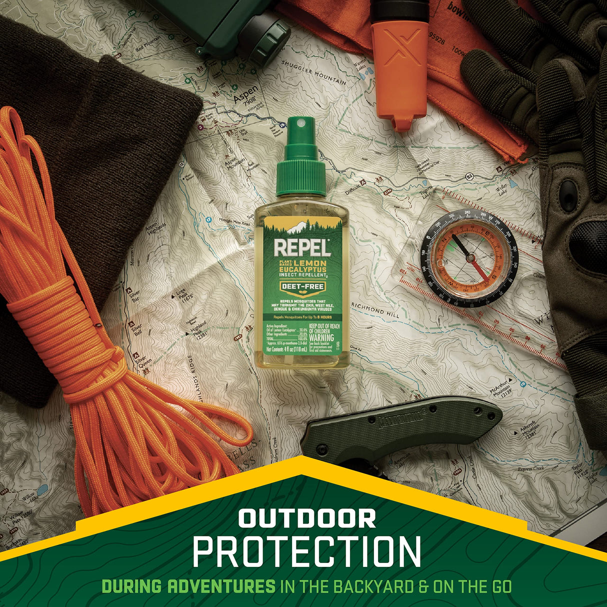 Repel Plant-Based Lemon Eucalyptus Insect Repellent, Mosquito Repellent, Pump Spray, 4 Ounce, (Pack of 2) Repel