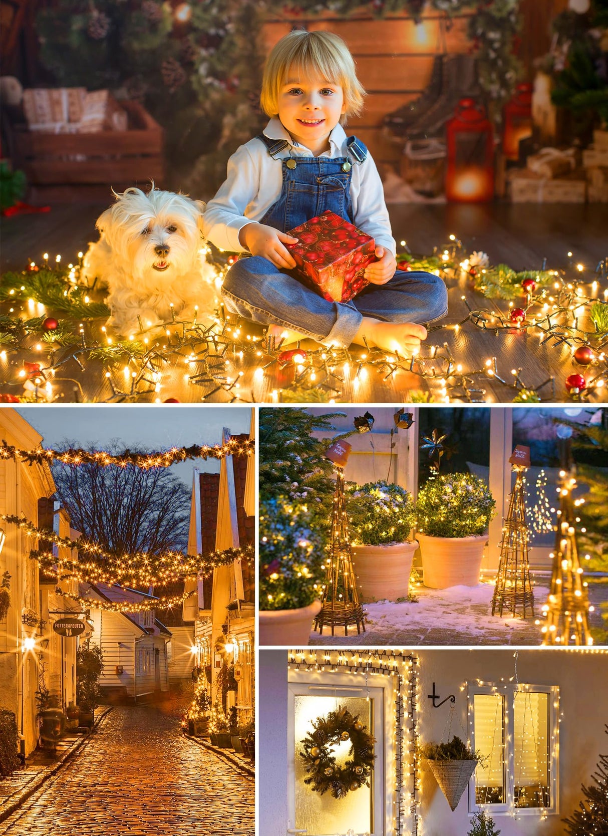 66FT 200 LED Christmas Tree Lights, Twinkle Fairy Lights String with 8 Flashing Modes String Lights for Indoor Bedroom Outdoor Christmas Trees Garland Wreath Holiday Decorations, Warm White Minetom