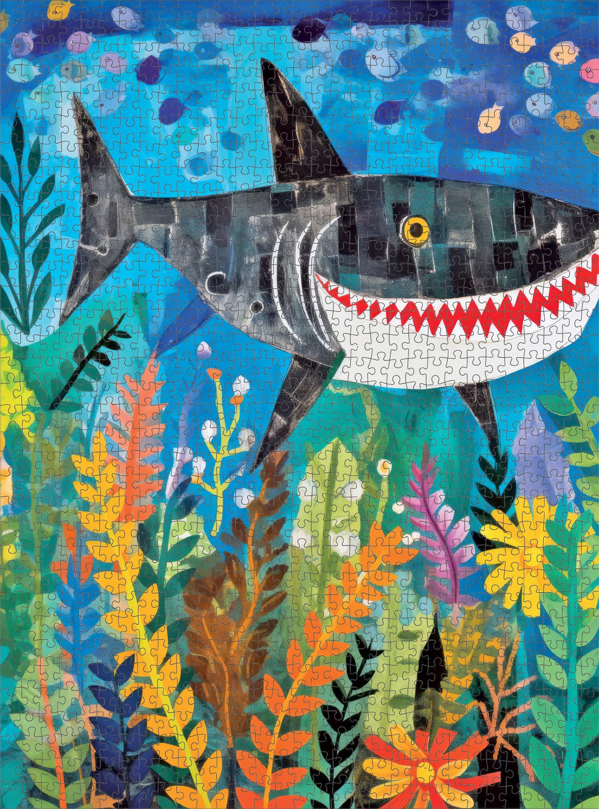 Cross & Glory - Beneath The Waves: Shark's Colorful Realm - 1000 Piece Jigsaw Puzzle for Adults & Kids 12+ | Vibrant Oceanic Art | Satin Finish | 20x27 Inches Cross & Glory