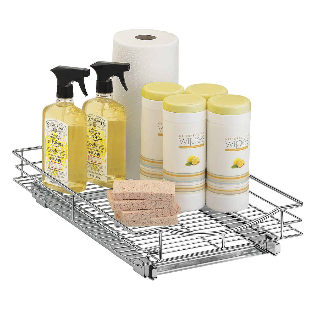 LYNK PROFESSIONAL® Pull Out Cabinet Organizer, 14" x 18" Slide Out Drawers for Kitchen Cabinets - Sliding Pull-Out Pantry Shelves – Home Shelf Organizers - Lifetime Ltd. Warranty, Chrome LYNK PROFESSIONAL