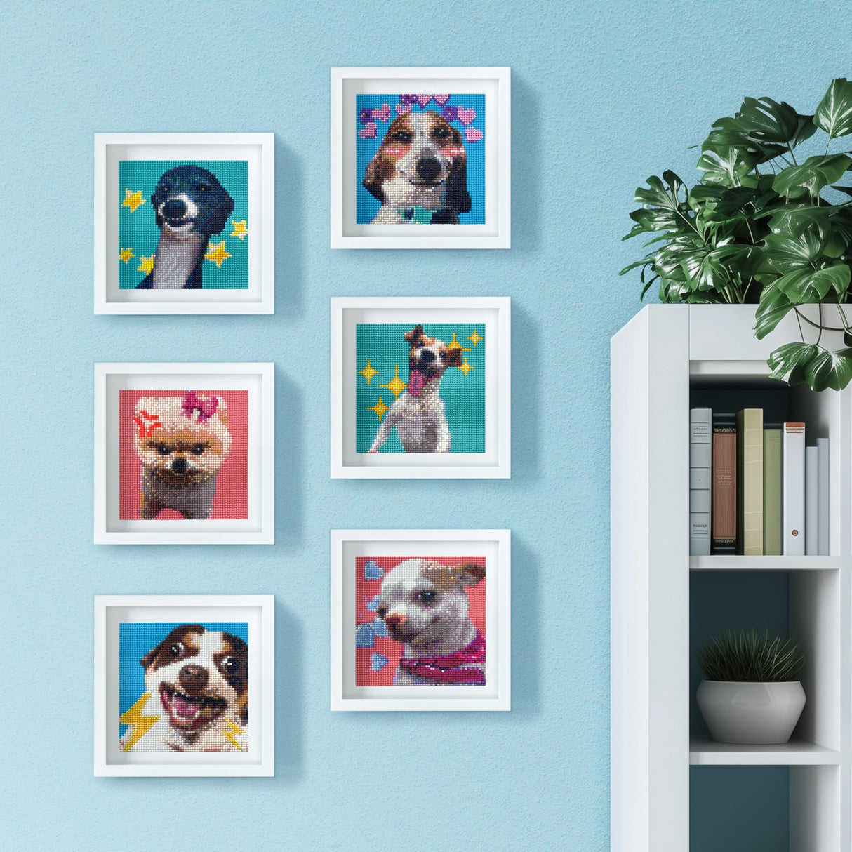 LuwoArte 6 Pack Diamond Painting Kits for Adults – Featuring Meme Doggies and Cute Dogs – Full Drill DIY Paint Gem Art for Adults – Brilliant 5D Diamond Painting Kit–Relaxing Craft for Home Wall Décor LuwoArte
