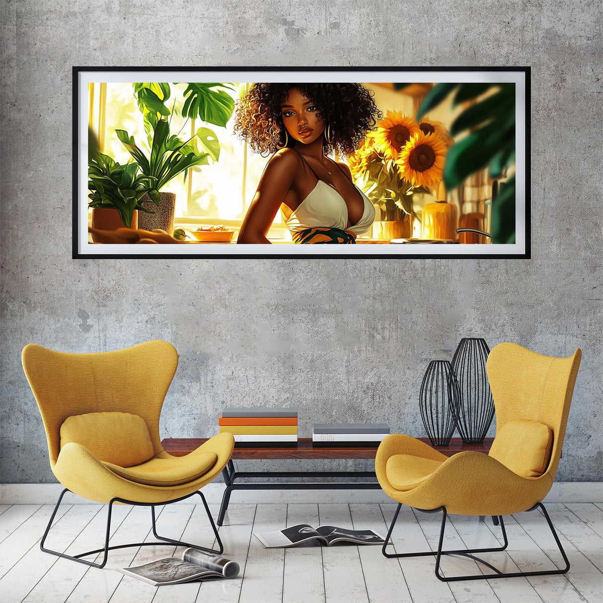 SKRYUIE 5D Large Diamond Painting Kits African American - DIY Diamond Art Kits for Adults African, Full Round Drill - Crystal Embroidery Cross Stitch - Craft for Wall Decor - 12x30 inch / 30x80 cm SKRYUIE