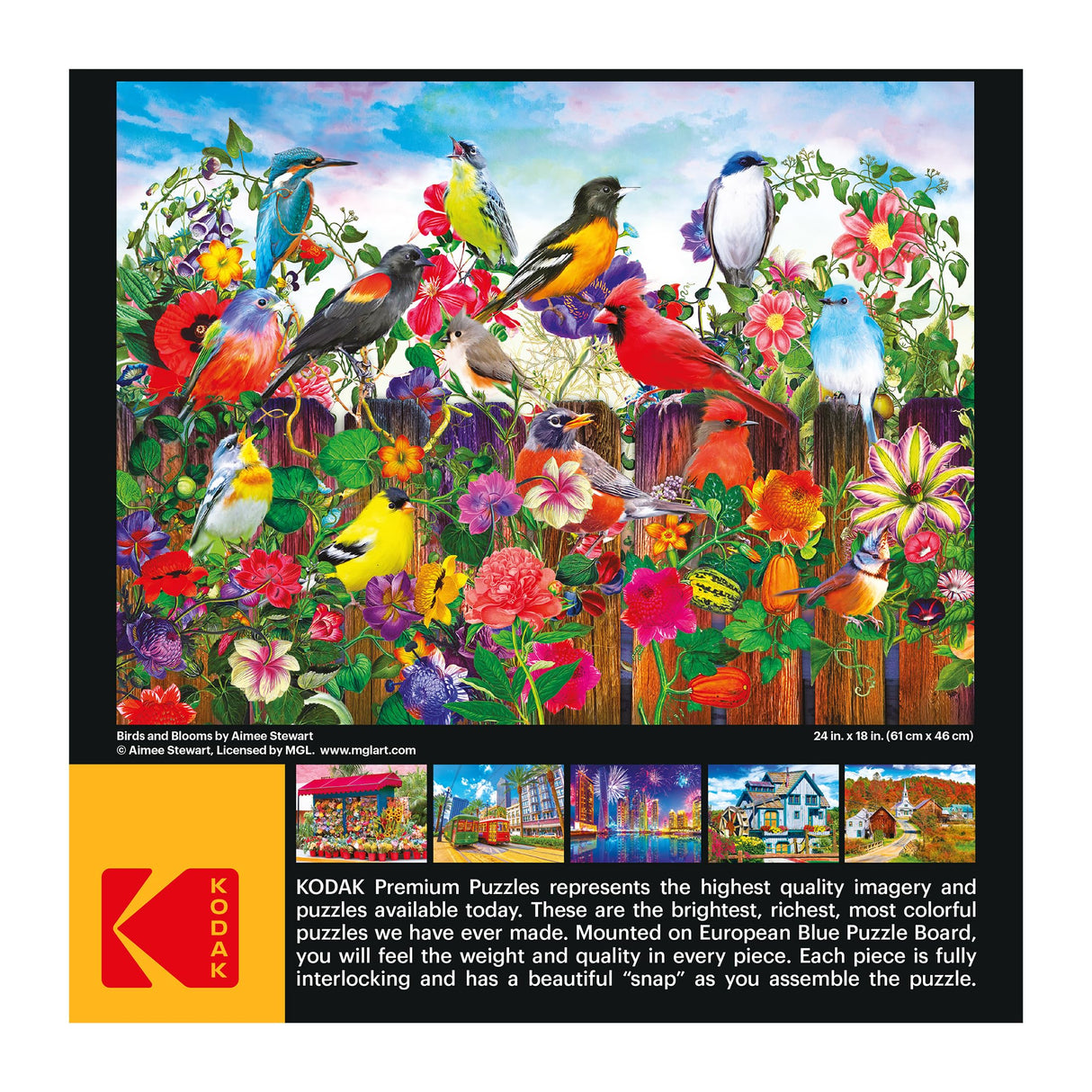 RoseArt - Kodak Premium - Birds and Blooms - 550 Piece Jigsaw Puzzle for Adults RoseArt