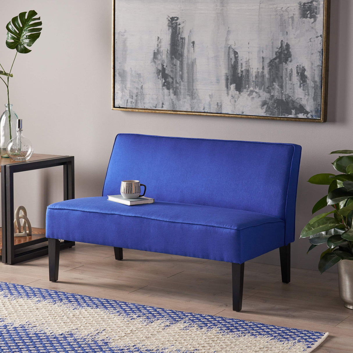 Christopher Knight Home Dejon Fabric Loveseat, Royal Blue, Dimensions: 30.00”D x 50.00”W x 32.20”H Christopher Knight Home