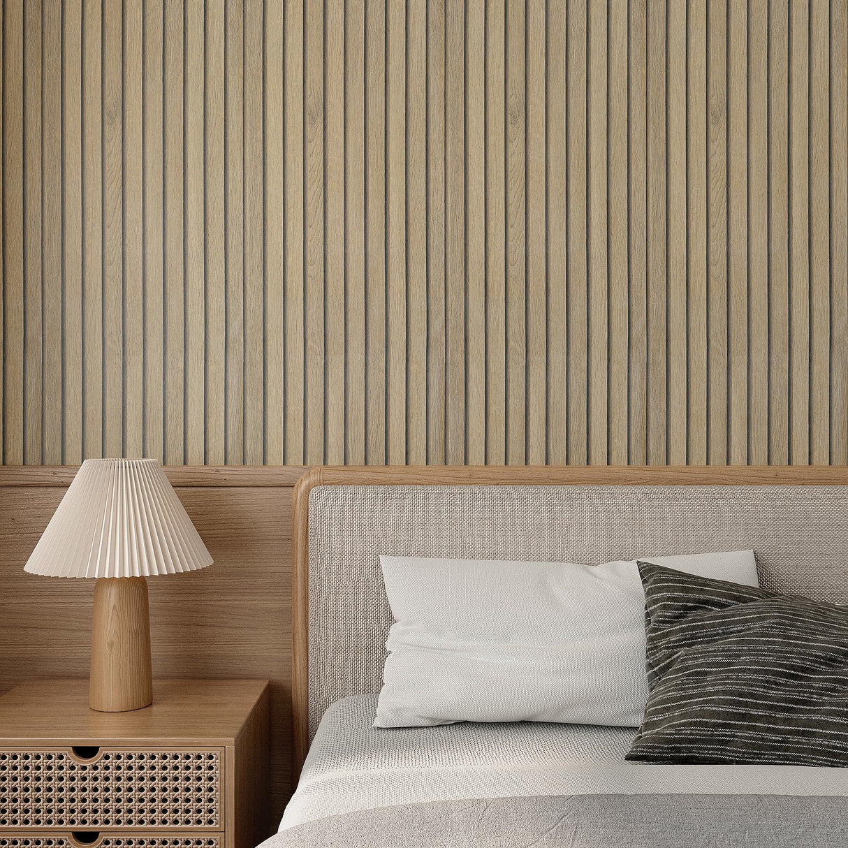 VaryPaper Wood Slat Wallpaper Peel and Stick Wood Contact Paper Waterproof Self Adhesive Wood Vinyl Wall Paper Removable Wood Panel Wallpaper for Bedroom Bathroom Walls Kitchen Cabinets 15.7''x78.7'' VaryPaper