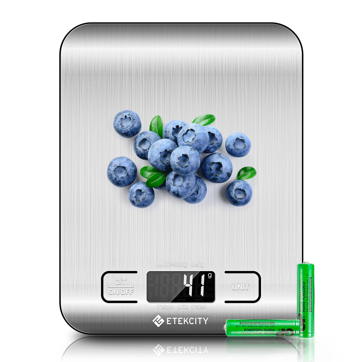Etekcity Food Kitchen Scale, Digital Grams and Ounces for Weight Loss, Baking, Cooking, Keto and Meal Prep, LCD Display, Medium, 304 Stainless Steel Etekcity