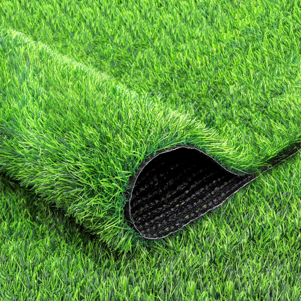 Fasmov Green Artificial Grass Rug Grass Carpet Rug 3.2' x 6.5', Realistic Fake Grass Deluxe Turf Synthetic Turf Thick Lawn Pet Turf -Perfect for Indoor/Outdoor Fasmov