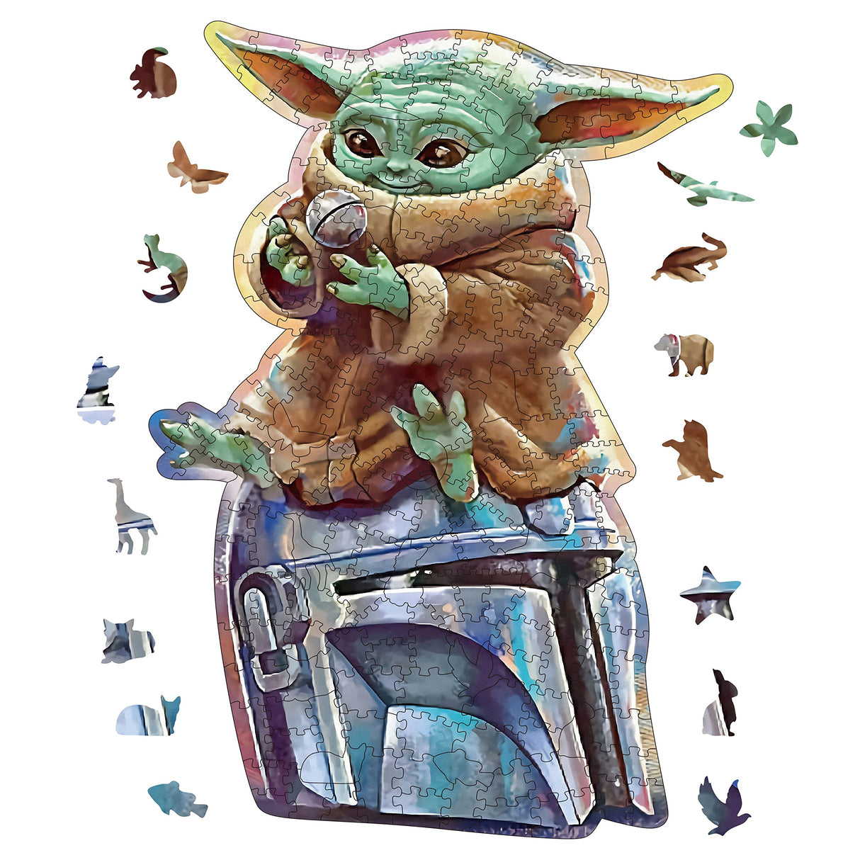 Wooden Puzzles for Adults, 200 Pieces Uniquely Irregular Animal Shaped Wooden Jigsaw Puzzles, Creative Gift for Teenagers and Adults, 7.9x11.8 Inch WHJSG