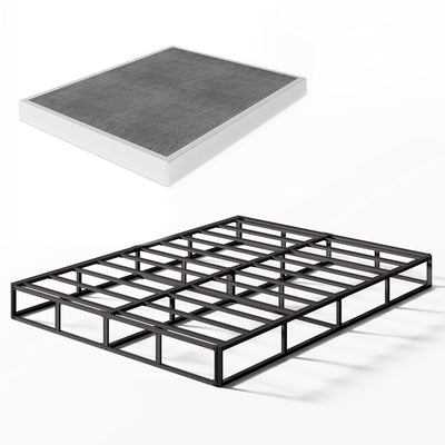 THEOCORATE 7 Inch Full Box Spring, Metal High Profile Spring, Heavy Duty Mattress Foundation, Easy Clean Cover, Quiet, Non-Slip, Simple Assembly