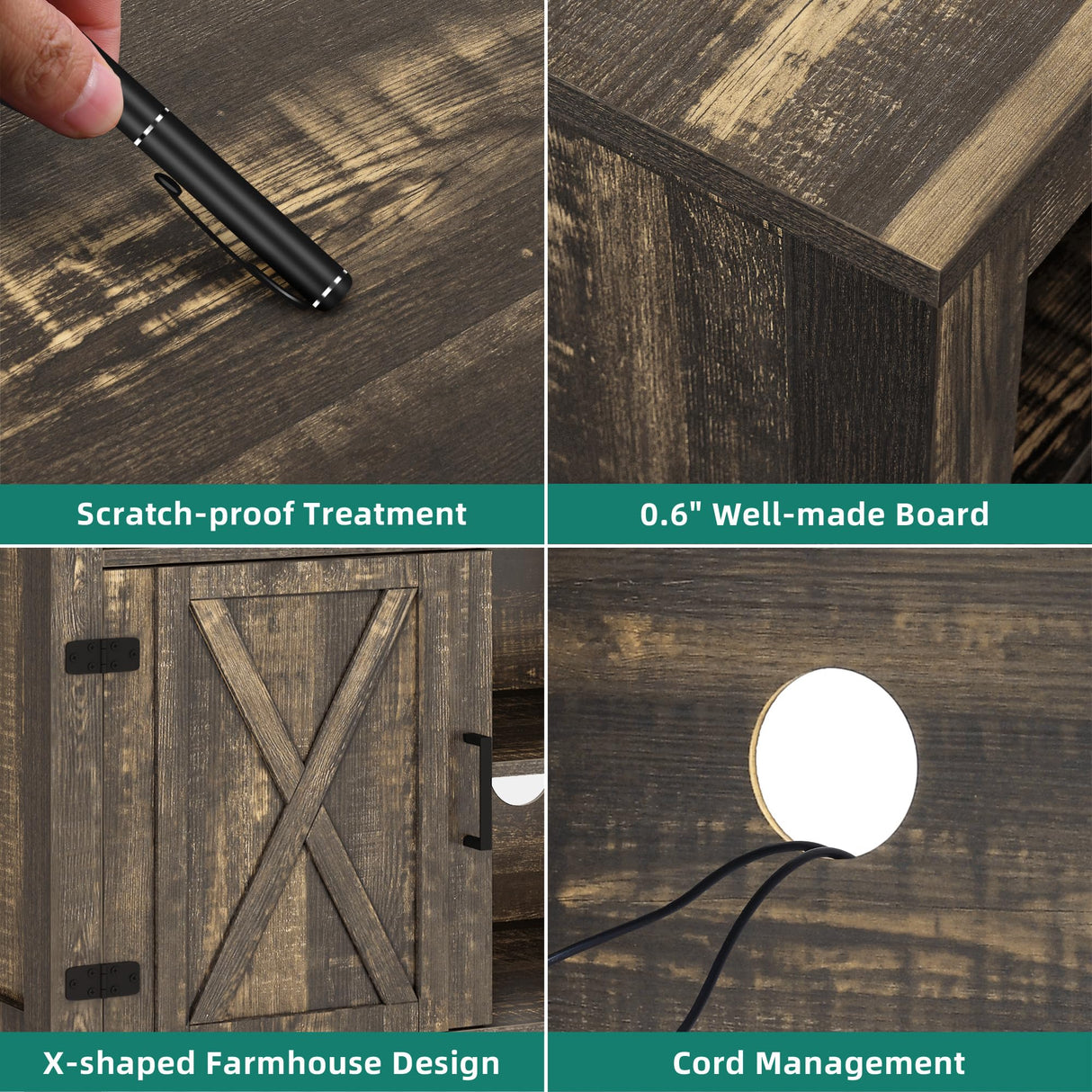 DWVO TV Stands for Living Room, Farmhouse Entertainment Center for 65 Inch TV, Rustic TV Console with Storage and Barn Door, Console Table Media Television Stands, 59 Inches, Light Rustic Oak DWVO