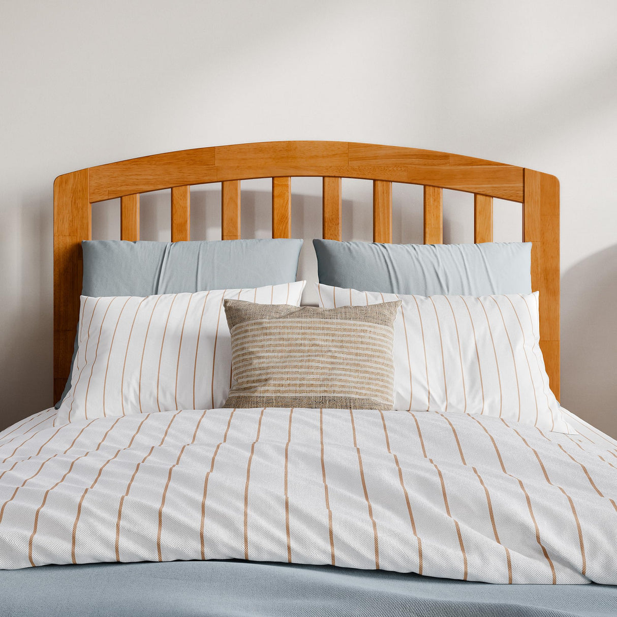 AFI, Quincy Twin XL Solid Wood Low Profile Platform Bed, Light Toffee AFI