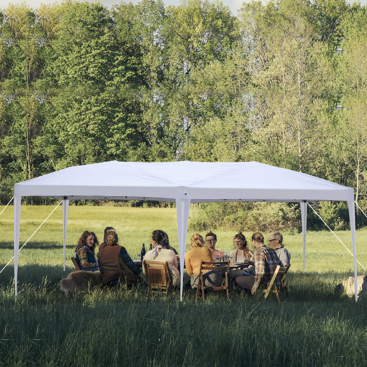 Outvita 10x20ft Ez Pop Up Outdoor Canopy Tent, Portable Commercial Instant Tent with Carry Bag for Party Wedding Birthday BBQ Events Outvita