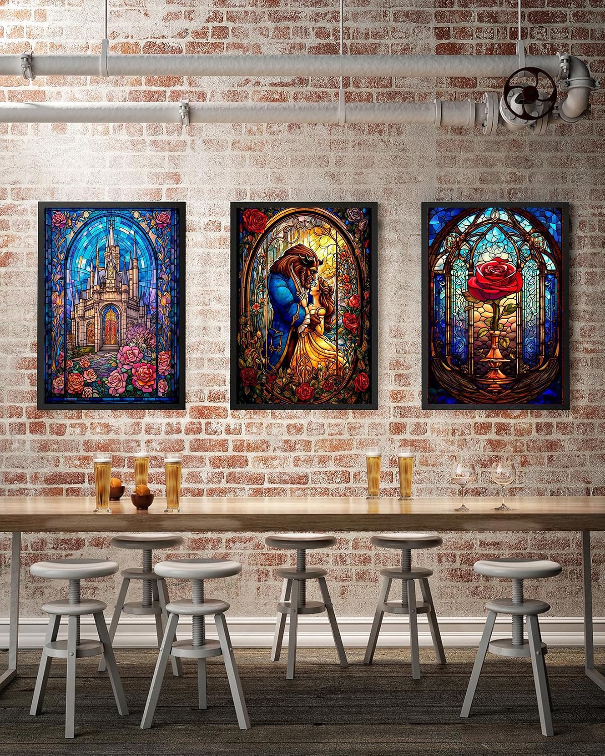 VeGuude Diamond Art Kits for Adults - 3 Pack Cartoon Diamond Painting for Beginners, Diamond Dots Round 5D Full Drill Paint with Diamonds Pictures Gem Art Painting Kits DIY Crafts Kits 12x16inch VeGuude