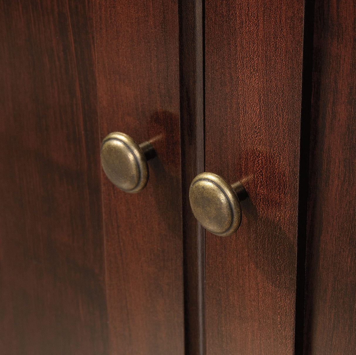 Sauder Select Cherry Storage Bookcase with Adjustable Shelves and Doors Sauder