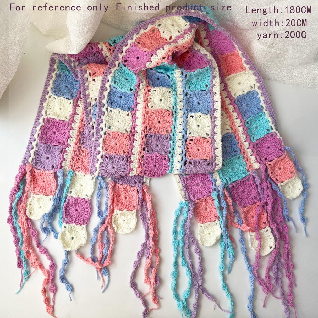 QKHEE Yarn for Crocheting and Knitting 12 * 1.76 Oz (50G) /195yd, Fine/Fingering Weight (1), 60% Cotton 40% Acrylic Soft Yarn kit for Making Sweater and amigurumi (Rainbow) QKHEE