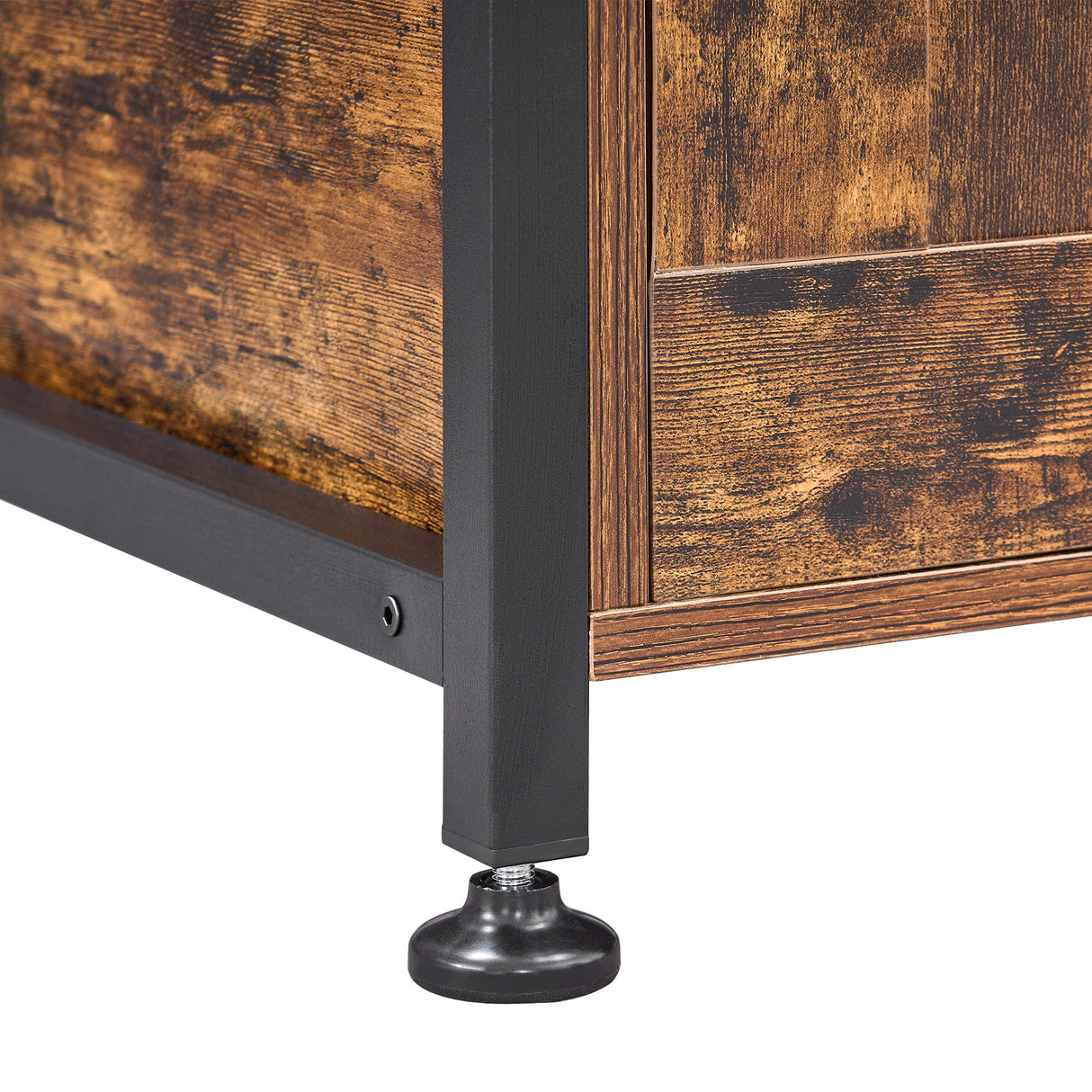 BEWISHOME Cat Litter Box Enclosure Furniture, Hidden Litter Box Furniture for Living Room, Large Cat Furniture with 4 Tier Shelves and Door, Rusitc Brown, CMW06Z BEWISHOME