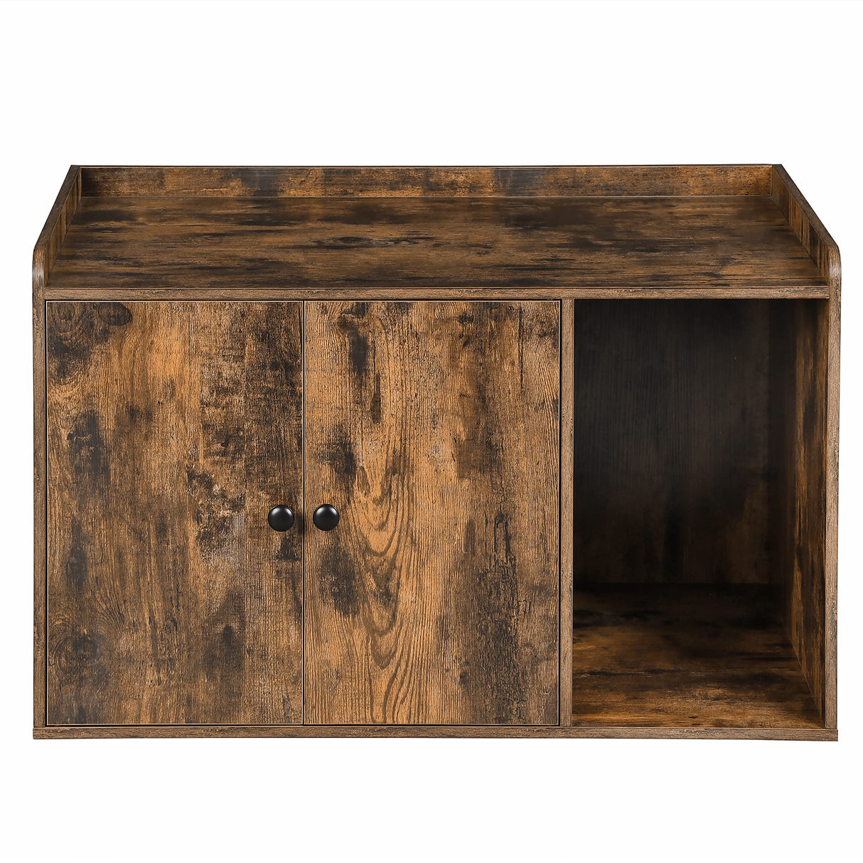 FEANDREA Litter Box Enclosure, Cat Litter Box Furniture Hidden, with Front Entry, Modern Cat House for Indoor Cat, Kitty, Side End Table, 32.4 x 20.9 x 19.7 Inches, Rustic Brown UPCL001X01 Feandrea