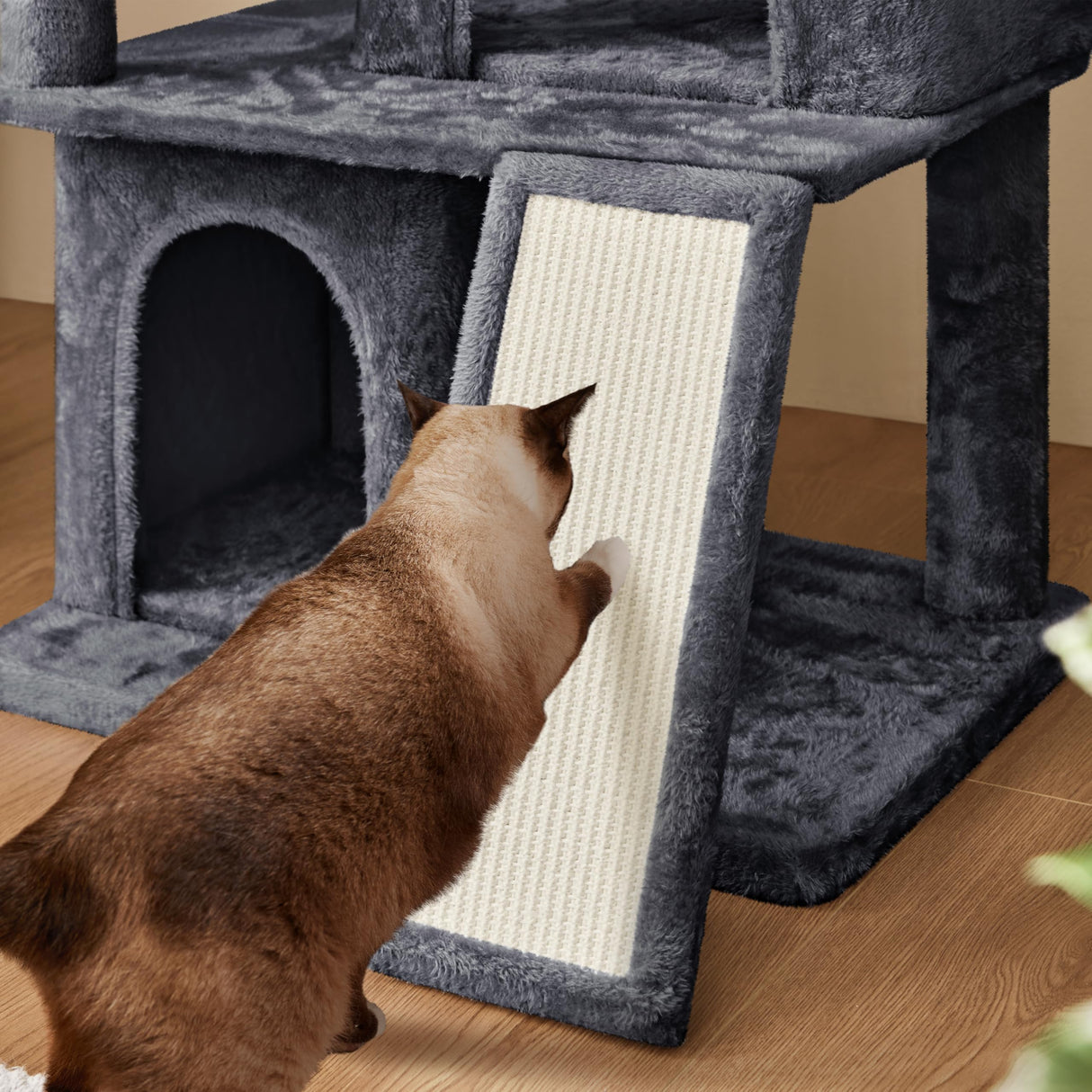 Yaheetech 42in Cat Tree Tower, Cat Condo with Sisal-Covered Scratching Posts & Ramp, Cat Climber Stand for Indoor Cats Kittens Pets Yaheetech