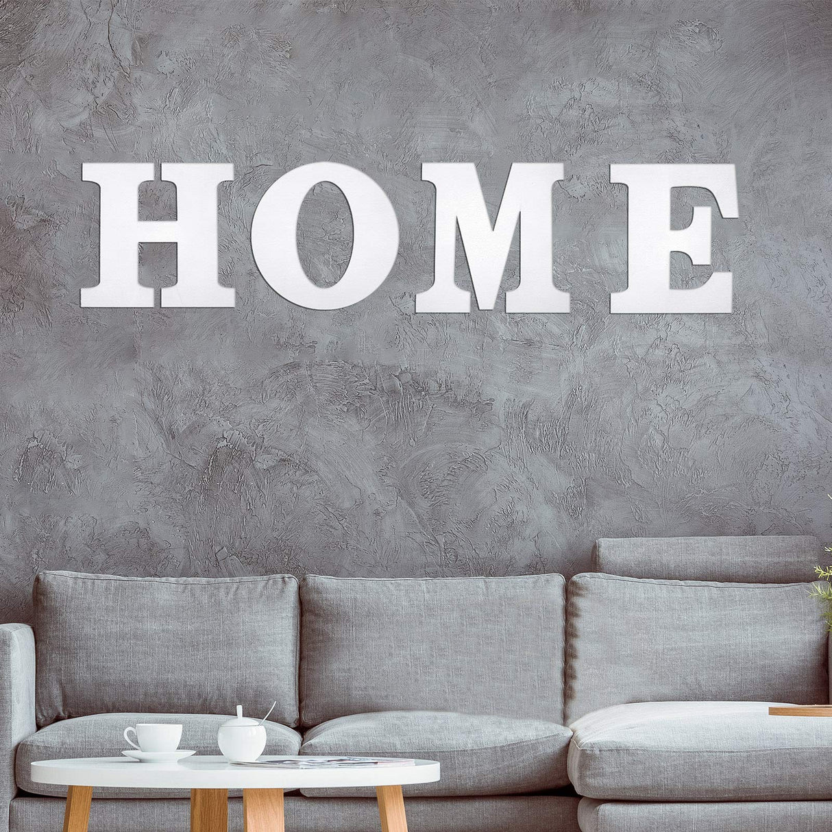 4 Pieces 12 Inch Home Sign Wooden Home Letters Wall Hanging Large Home Sign Decor for Home, Living Room, Farmhouse (White) Jetec