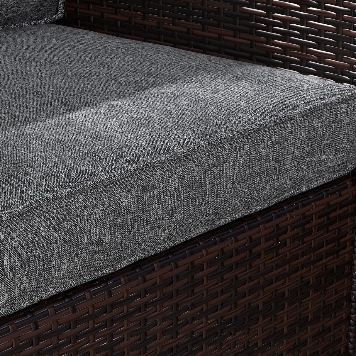 Outsunny 4-Piece Patio Chair Cushion and Back Pillow Set, Seat Replacement Patio, Cushions Set for Outdoor Garden Furniture, Gray Outsunny